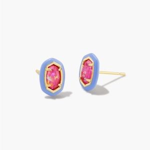 Barbie™ x Kendra Scott Gold Emilie Stud Earrings in Pink